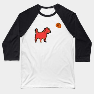 Halloween Dog Found Spooky Pumpkin Baseball T-Shirt